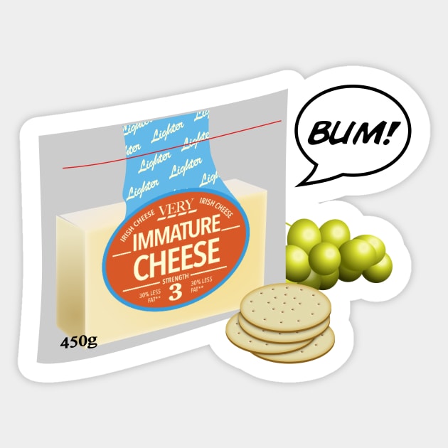 Immature Cheese Sticker by solublepeter